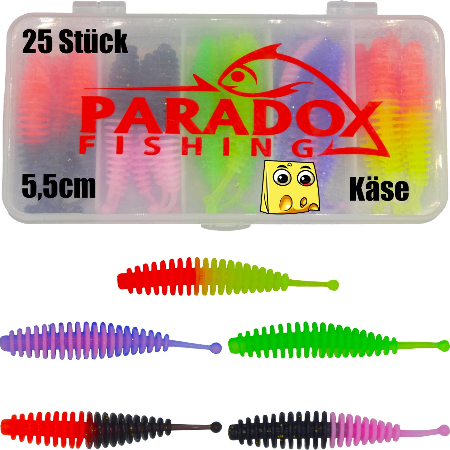 Forellen Gummis 5,5cm Knoblauch/Käse