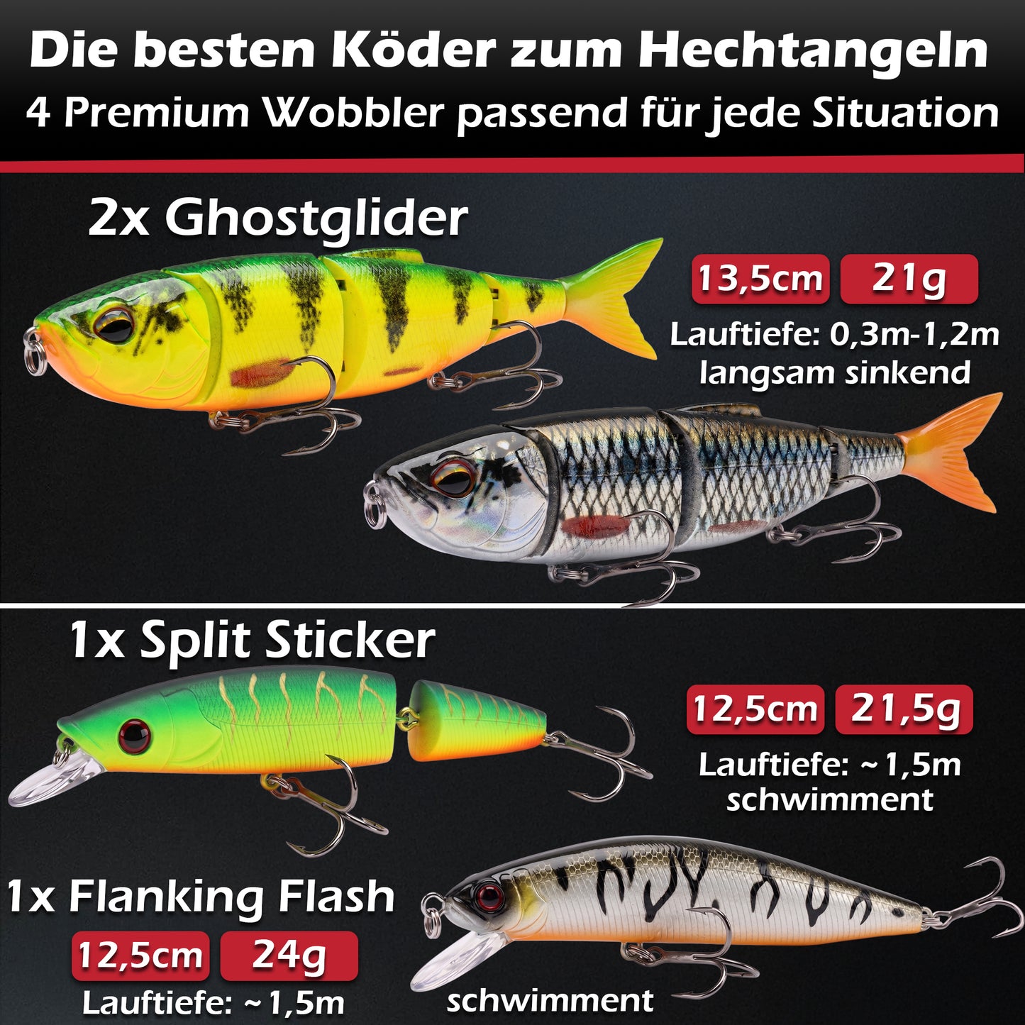 Hecht Komplett Set Firetiger Spinnrute 20-60g + 4000 Rolle