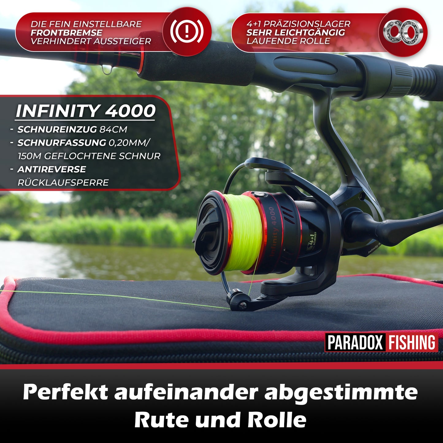 Hecht Komplett Set Firetiger Spinnrute 20-60g + 4000 Rolle