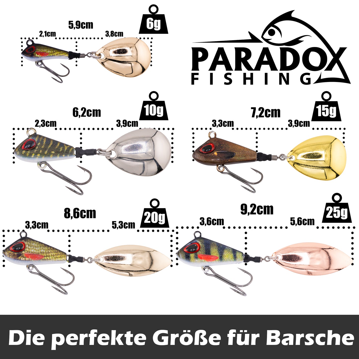 Delusory Jig Spinner Set 6g/10g/15g/20g/25g