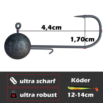 Jigköpfe 4/0 5g-28g mit Baitholder