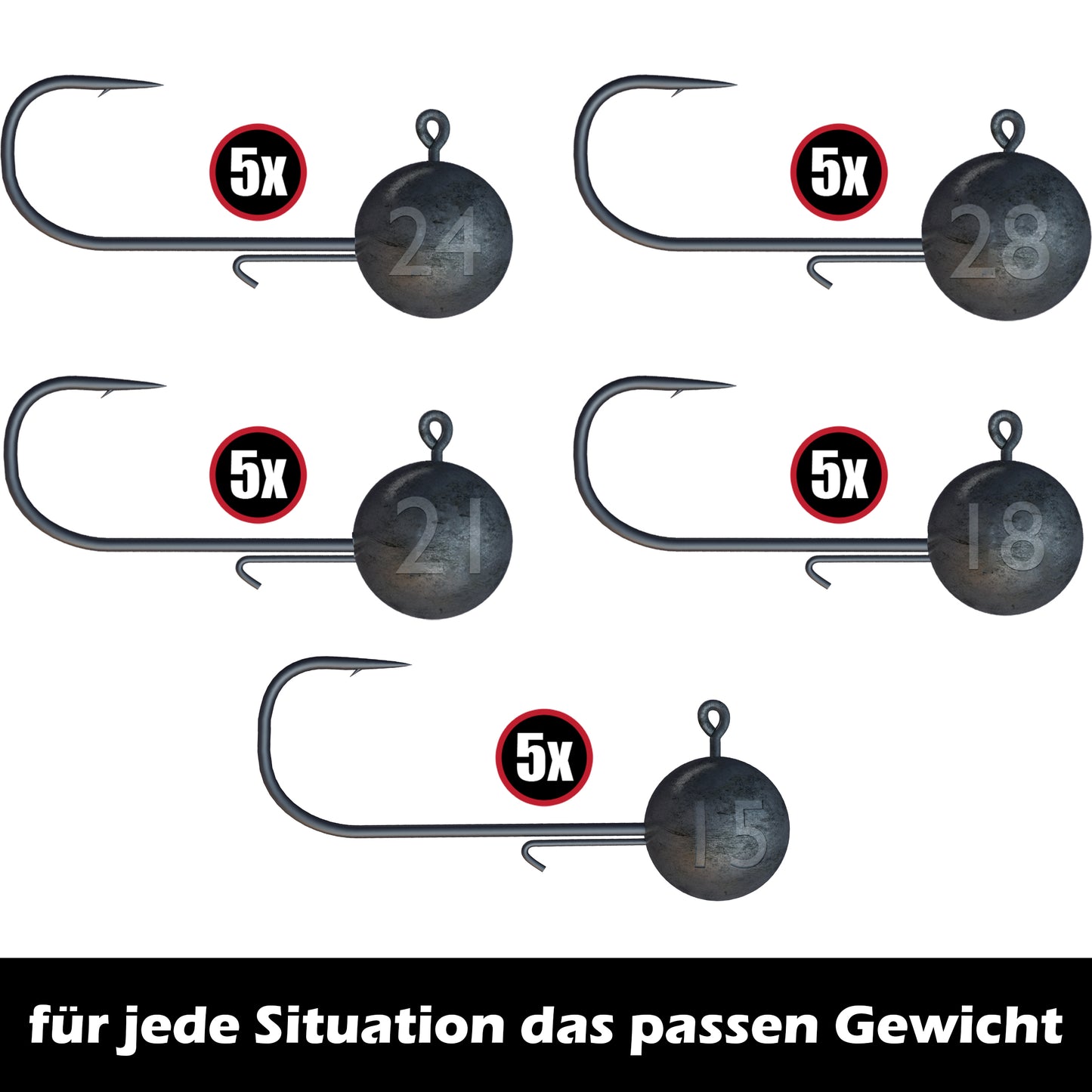 Jigköpfe 4/0 5g-28g mit Baitholder