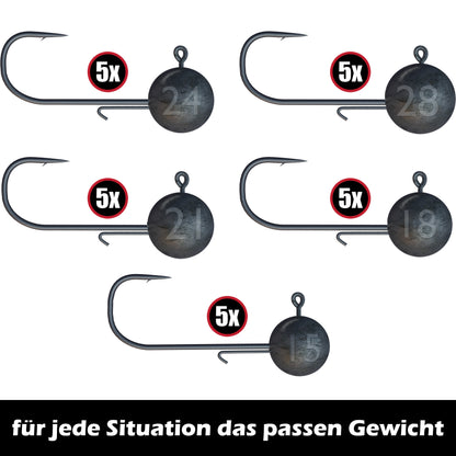 Jigköpfe 4/0 5g-28g mit Baitholder