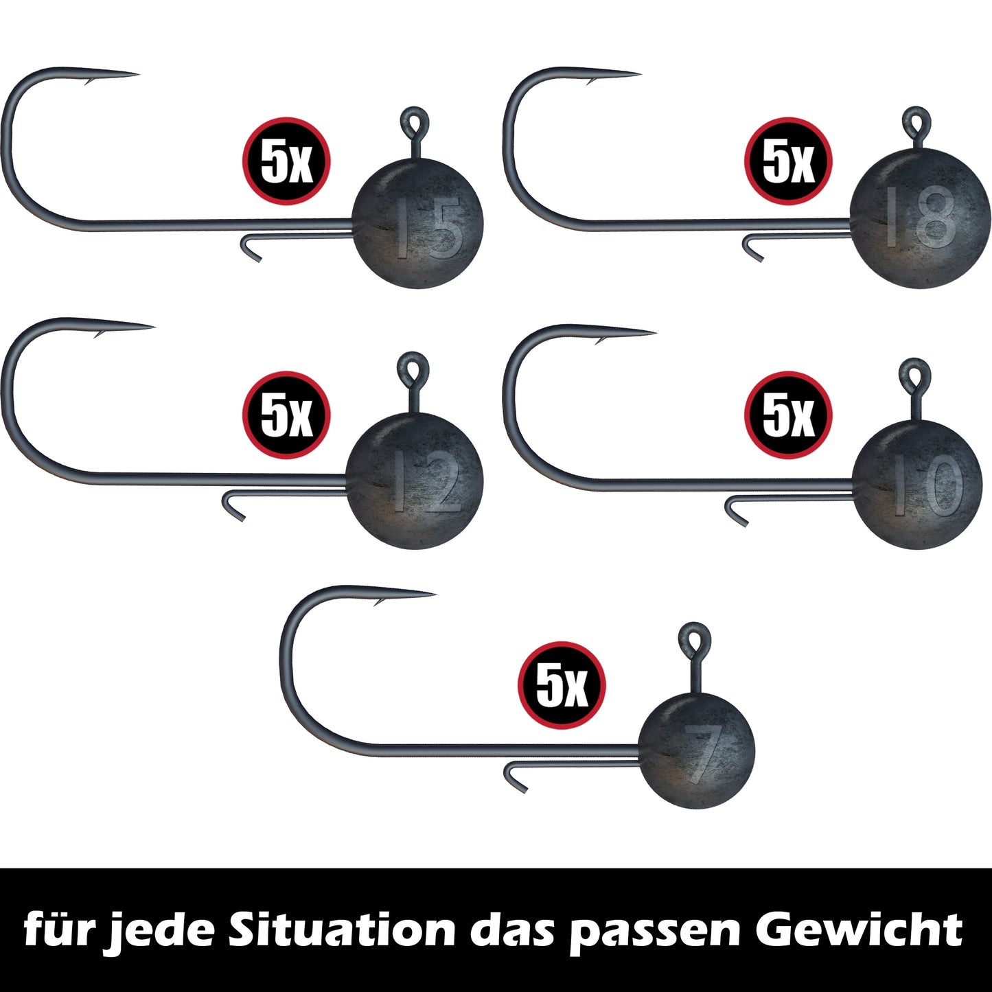 Jigköpfe 3/0 5g-28g mit Baitholder