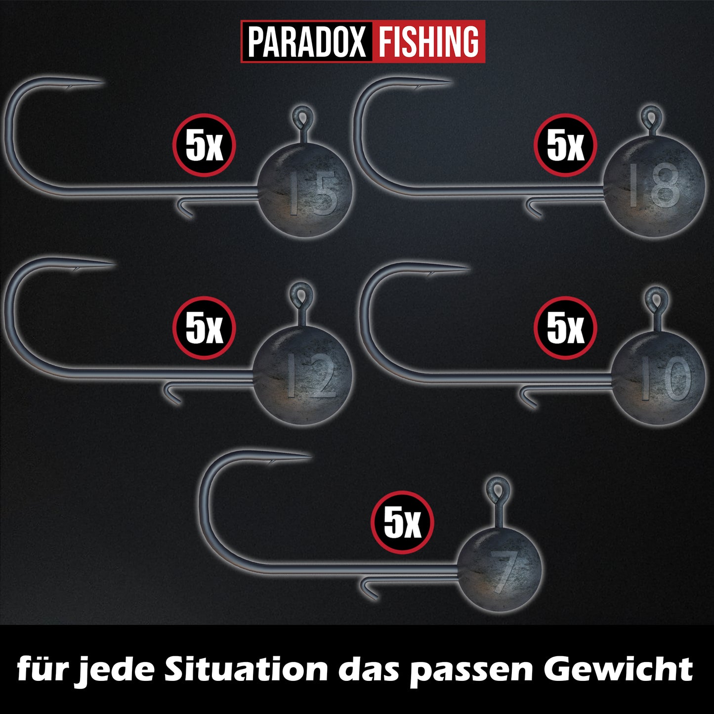 Jigköpfe 4/0 5g-28g mit Baitholder