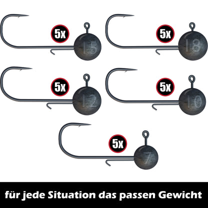 Jigköpfe 4/0 5g-28g mit Baitholder