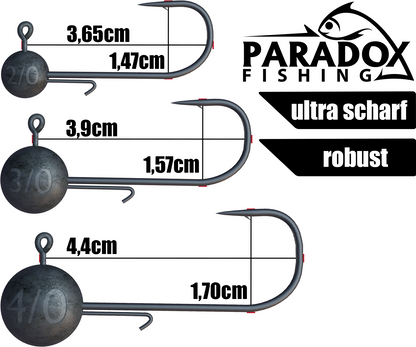 Jigköpfe Set 2/0 3/0 4/0 5-15g 24 Stück