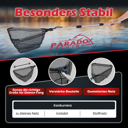 Starter Set Kescher 2,1m mit Tasche, Fischtöter und Multifunktions-Zange