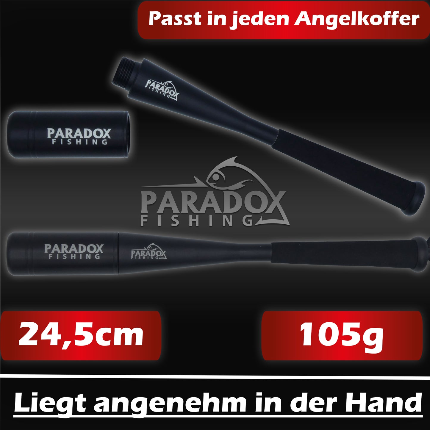 Starter Set Kescher 2,1m mit Tasche, Fischtöter und Multifunktions-Zange