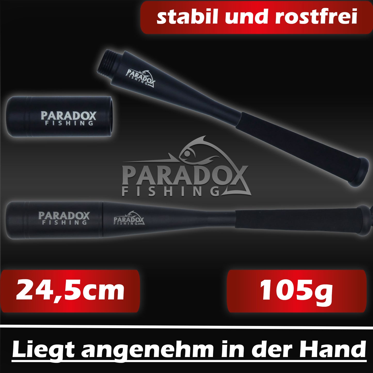 Alumium FIschtöter Fischbetäuber 24,5cm