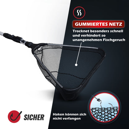 Starter Set Kescher 2,1m mit Tasche, Fischtöter und Multifunktions-Zange