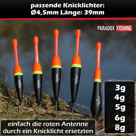 Posen Komplett Set  - Starterset mit Knicklichtposen & Waggler – Inkl. Schrotblei, Silikonstopper & Gummiperlen
