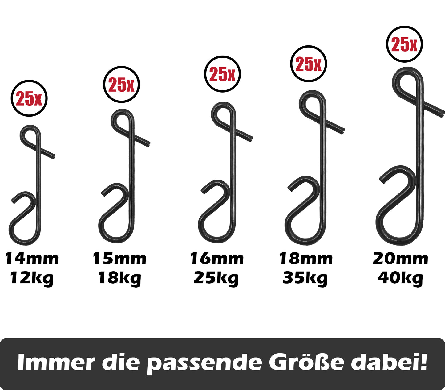 Knotenlosverbinder 125 Stück
