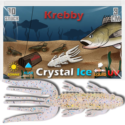 Krebby 9cm - 10 Stück Krebsimitat Creaturebait für Barsch & Zander