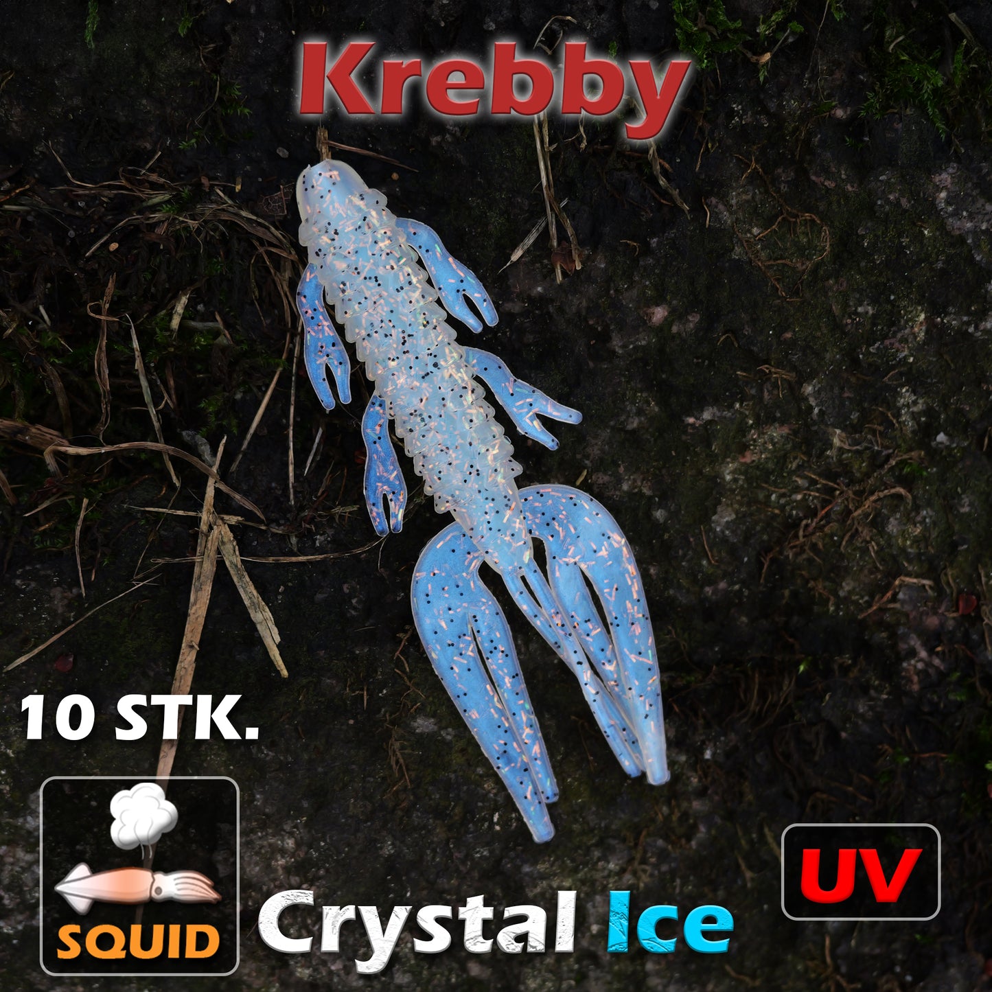 Krebby 9cm - 10 Stück Krebsimitat Creaturebait für Barsch & Zander