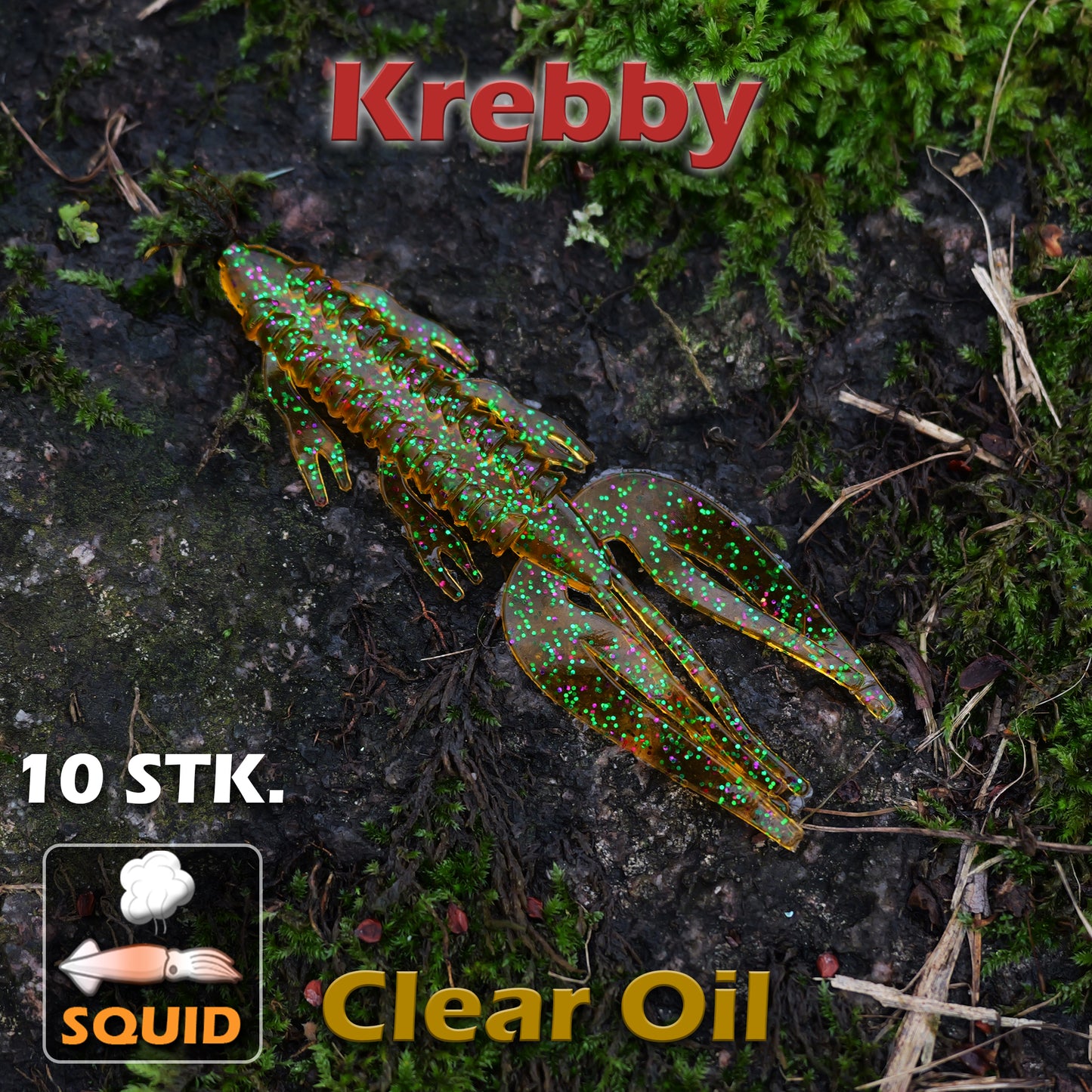 Krebby 9cm - 10 Stück Krebsimitat Creaturebait für Barsch & Zander