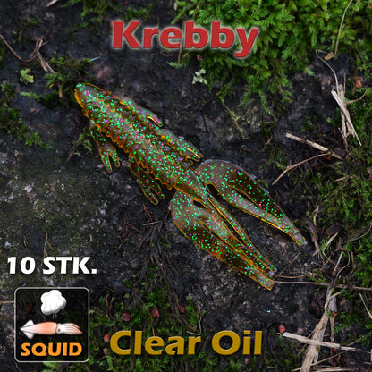 Krebby 9cm - 10 Stück Krebsimitat Creaturebait für Barsch & Zander
