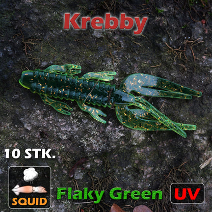 Krebby 9cm - 10 Stück Krebsimitat Creaturebait für Barsch & Zander