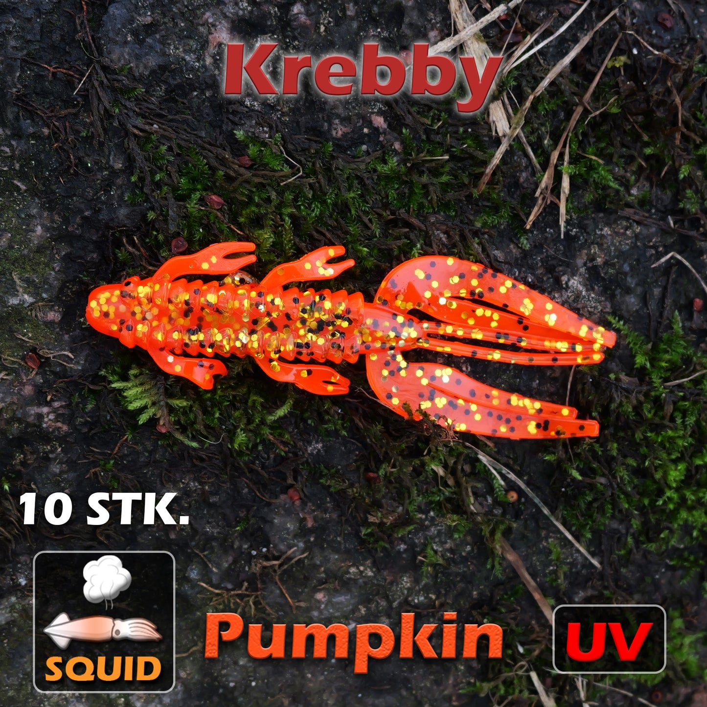 Krebby 9cm - 10 Stück Krebsimitat Creaturebait für Barsch & Zander