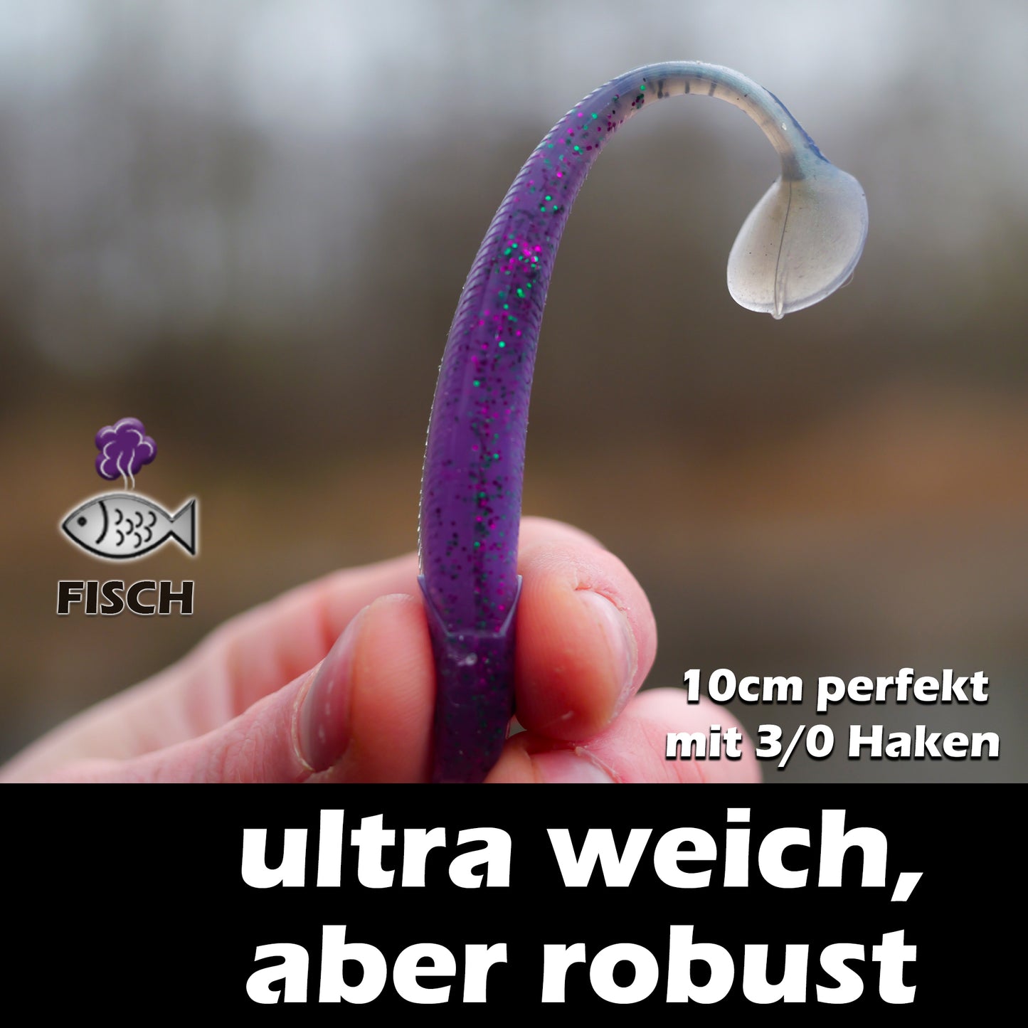 PX Zander Shad Gummifisch 10cm - verschiedene Farben
