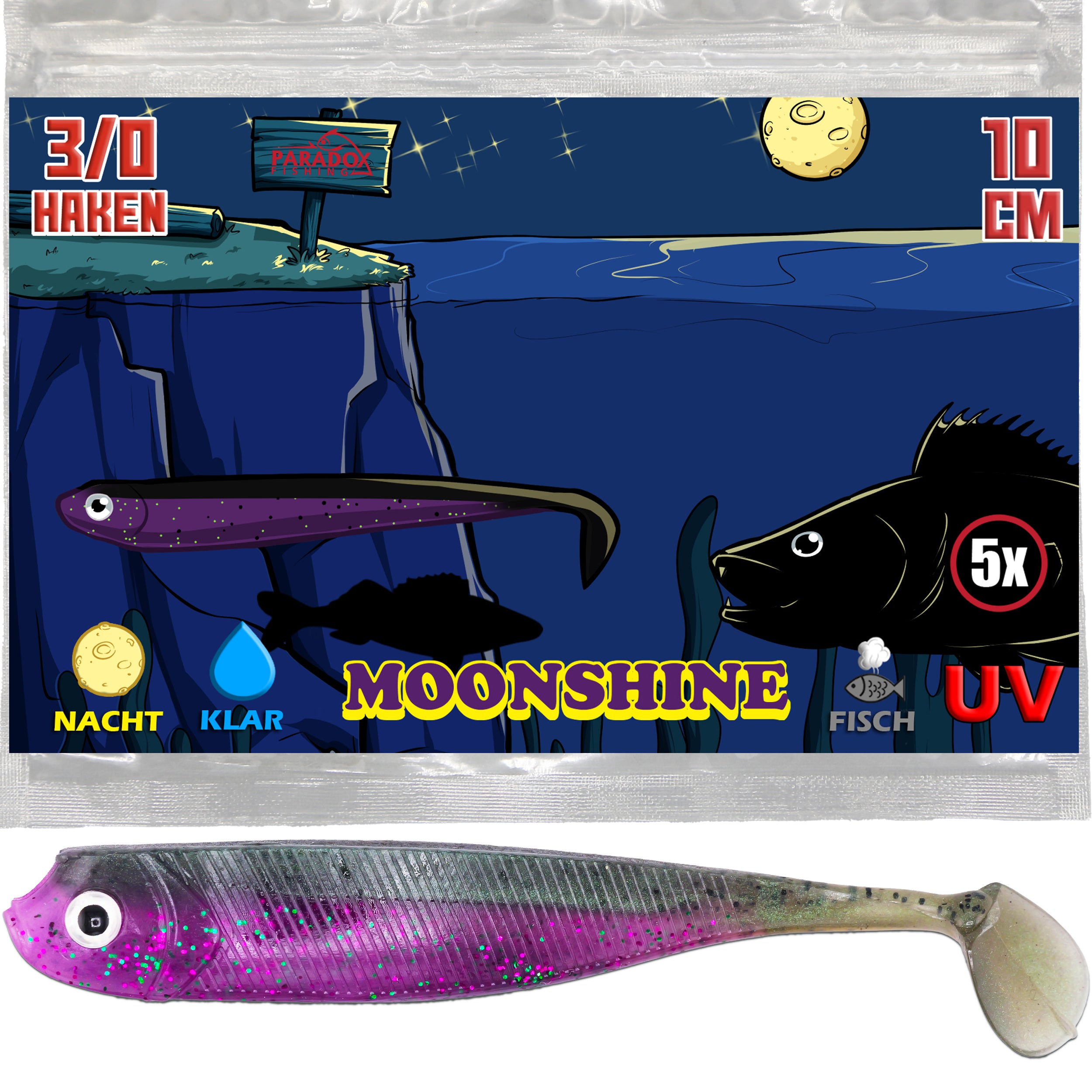 PX Zander Shad Gummifisch 10cm - verschiedene Farben