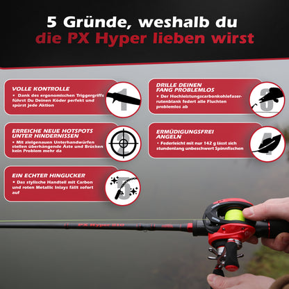 PX Hyper Baitcast-Rute 210 10-20g/15-40g/20-60g