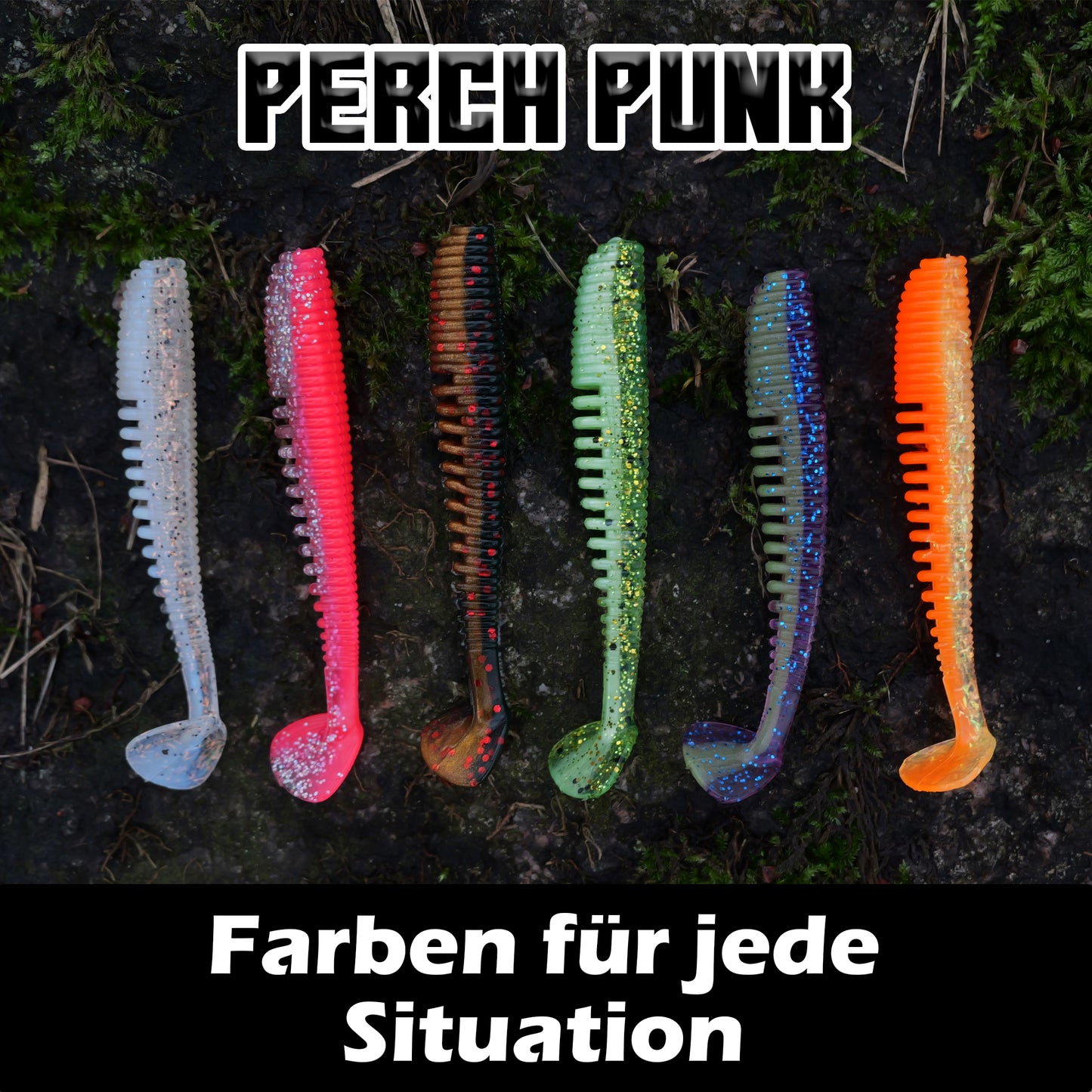 Perch Punk Barsch Gummifische 7,5cm - verschiedene Farben