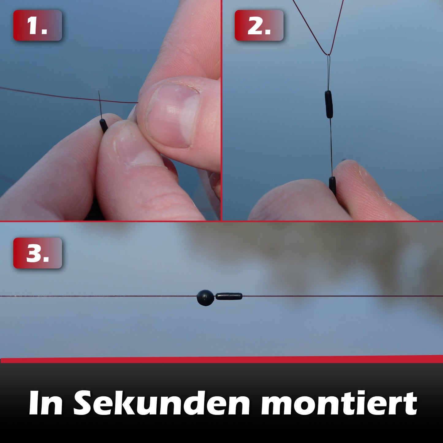 Silikon Schnurstopper S/M/L mit 5 Gummiperlen 4mm