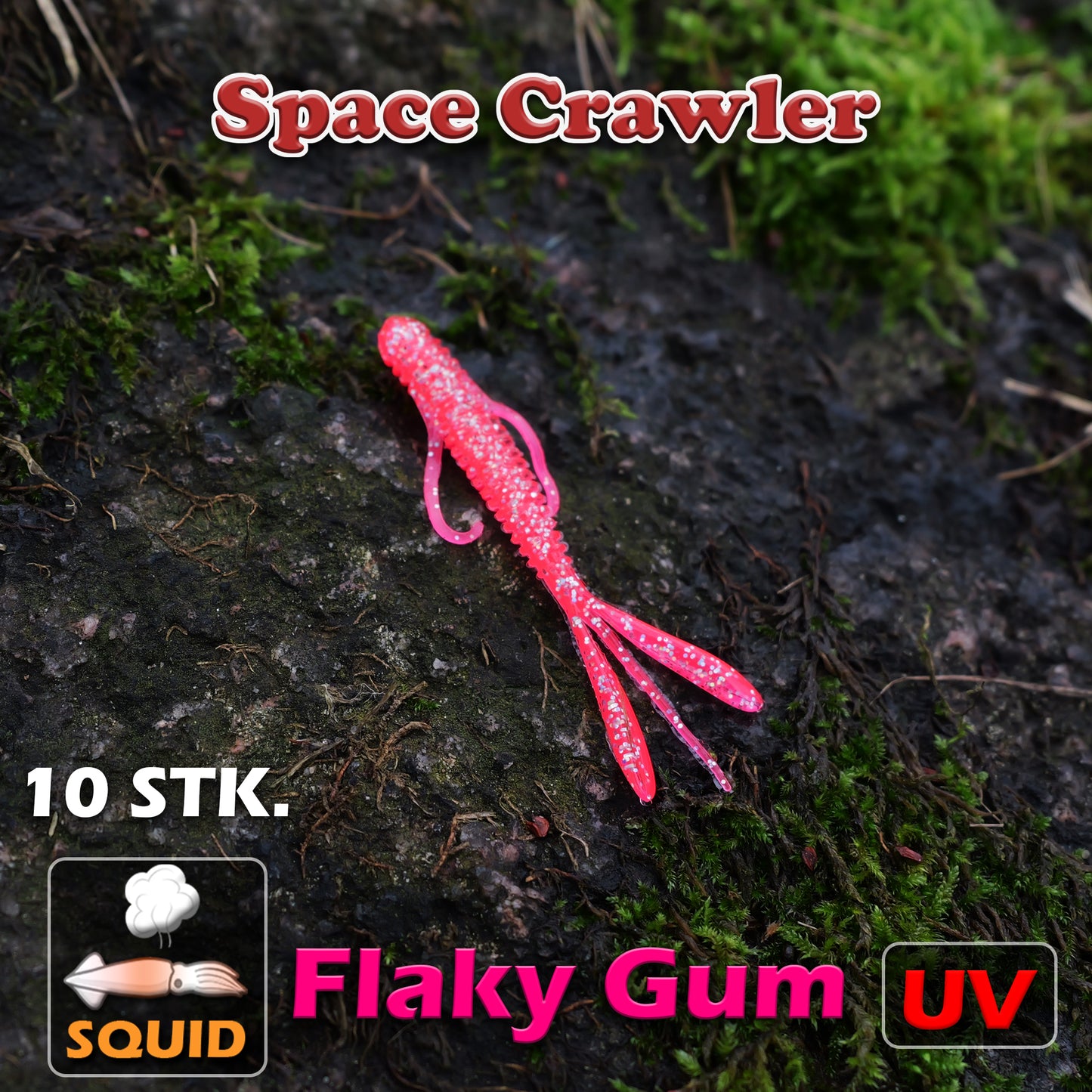 Space Crawler 7cm - 10 Stück Creature Bait für Barsch