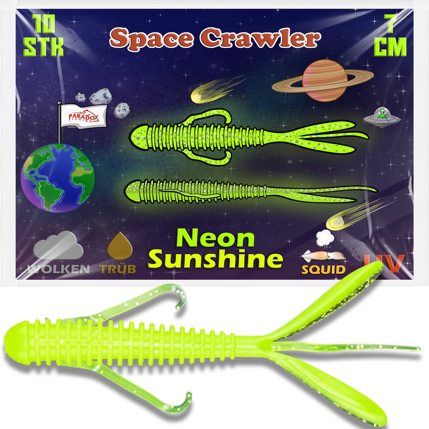 Space Crawler 7cm - 10 Stück Creature Bait für Barsch