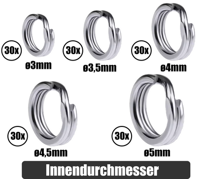 Sprengring Set 3mm-5mm 150 Stück