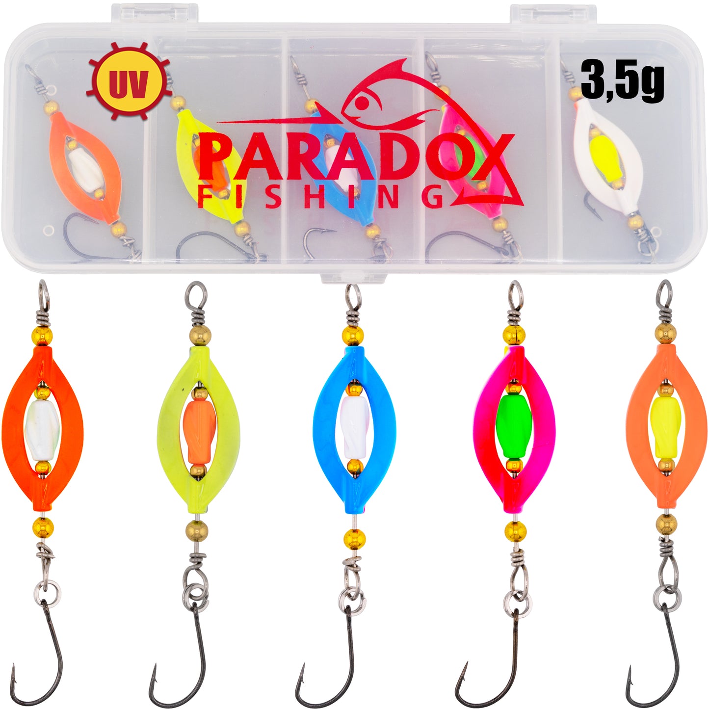 Forellen Twister Spinner Set 3,5g 5 Stück