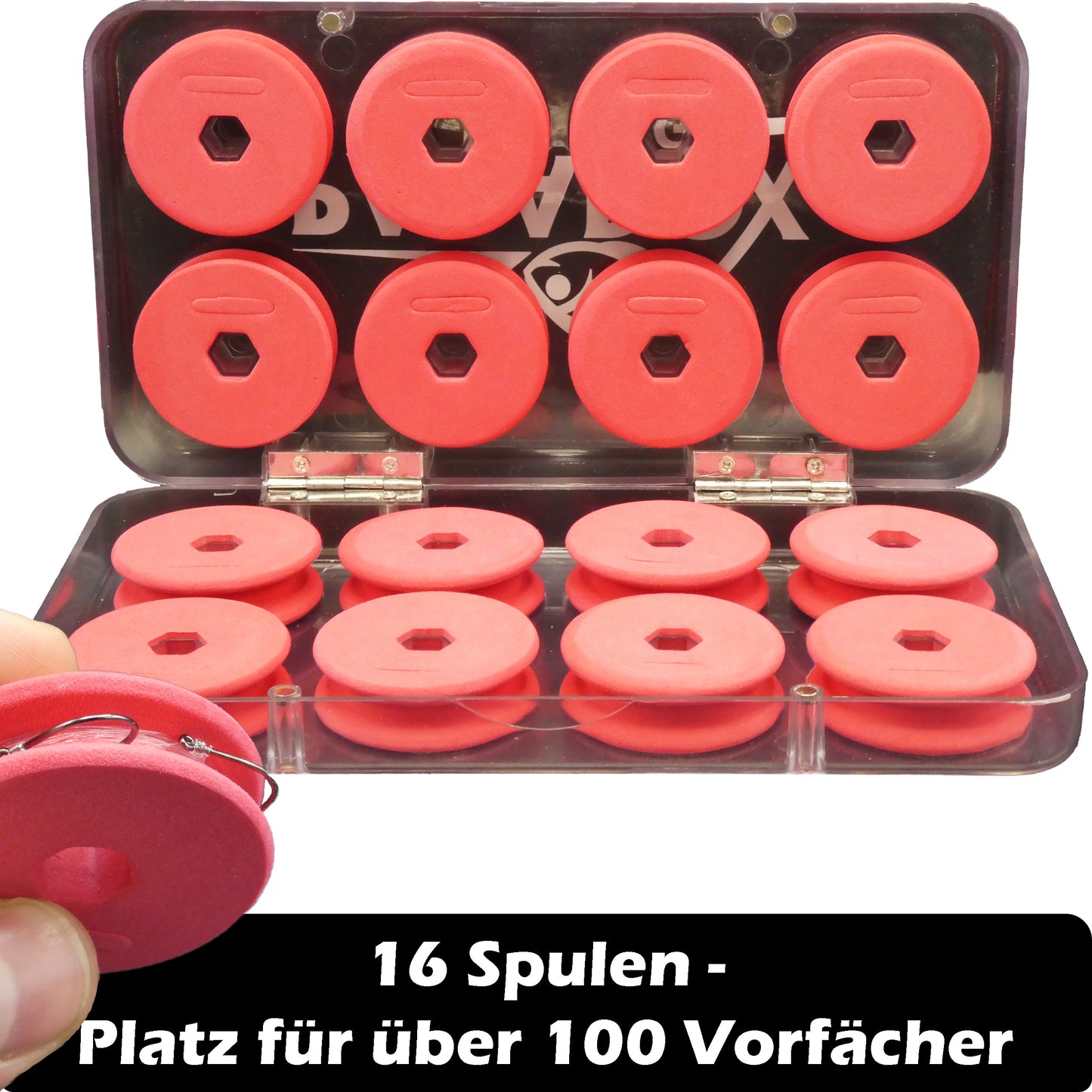 Vorfachbox mit 16 Wickeln