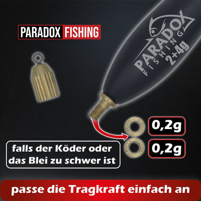 Posen Komplett Set  - Starterset mit Knicklichtposen & Waggler – Inkl. Schrotblei, Silikonstopper & Gummiperlen