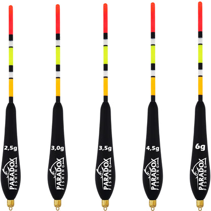 Posen-Set 5 Stück (2,5g-6g) 2g vorgebleit