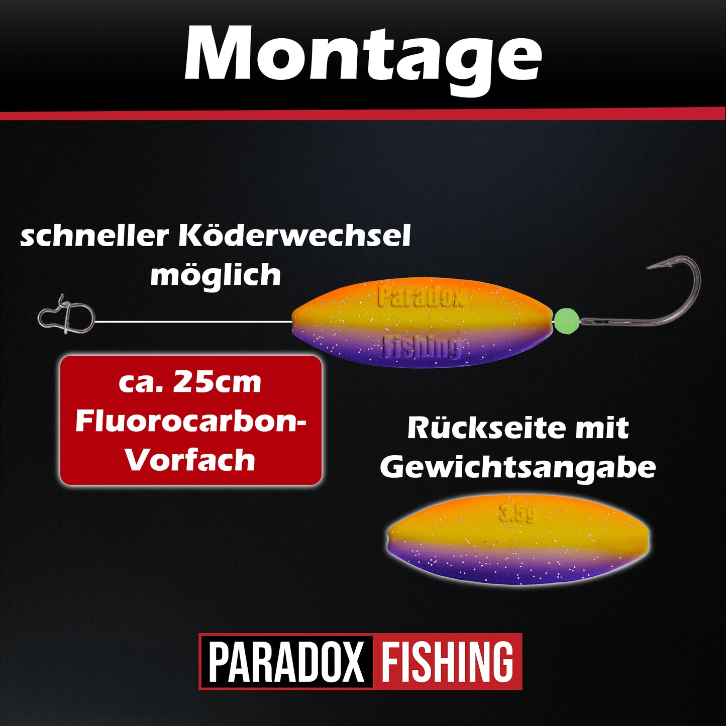 Wing Forellen Inline Spoon Set 3,5g 5 Stück