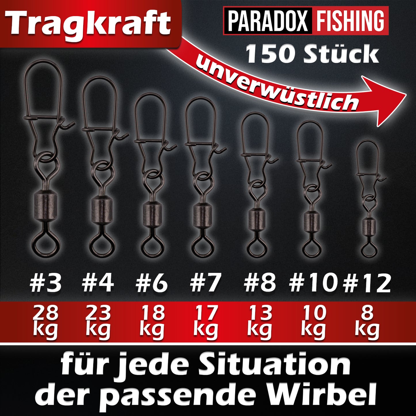 Duo-Lock Wirbel Set #3-#12 150 Stück