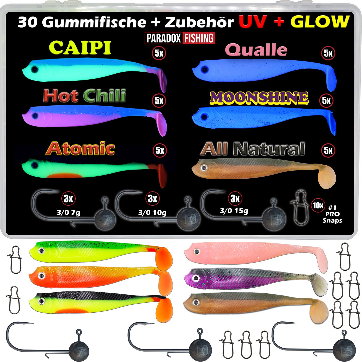 PX Zander Shad Gummifisch 10cm - verschiedene Farben