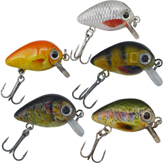 Mini Forellen Wobbler 1,5g schwimmend mit Drilling